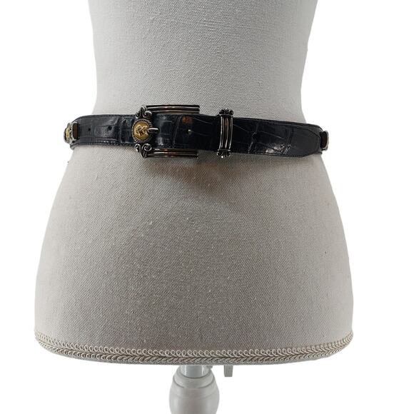 Brighton Accessories - Brighton Vintage Museum Collection Black Leather Decorative Coins M